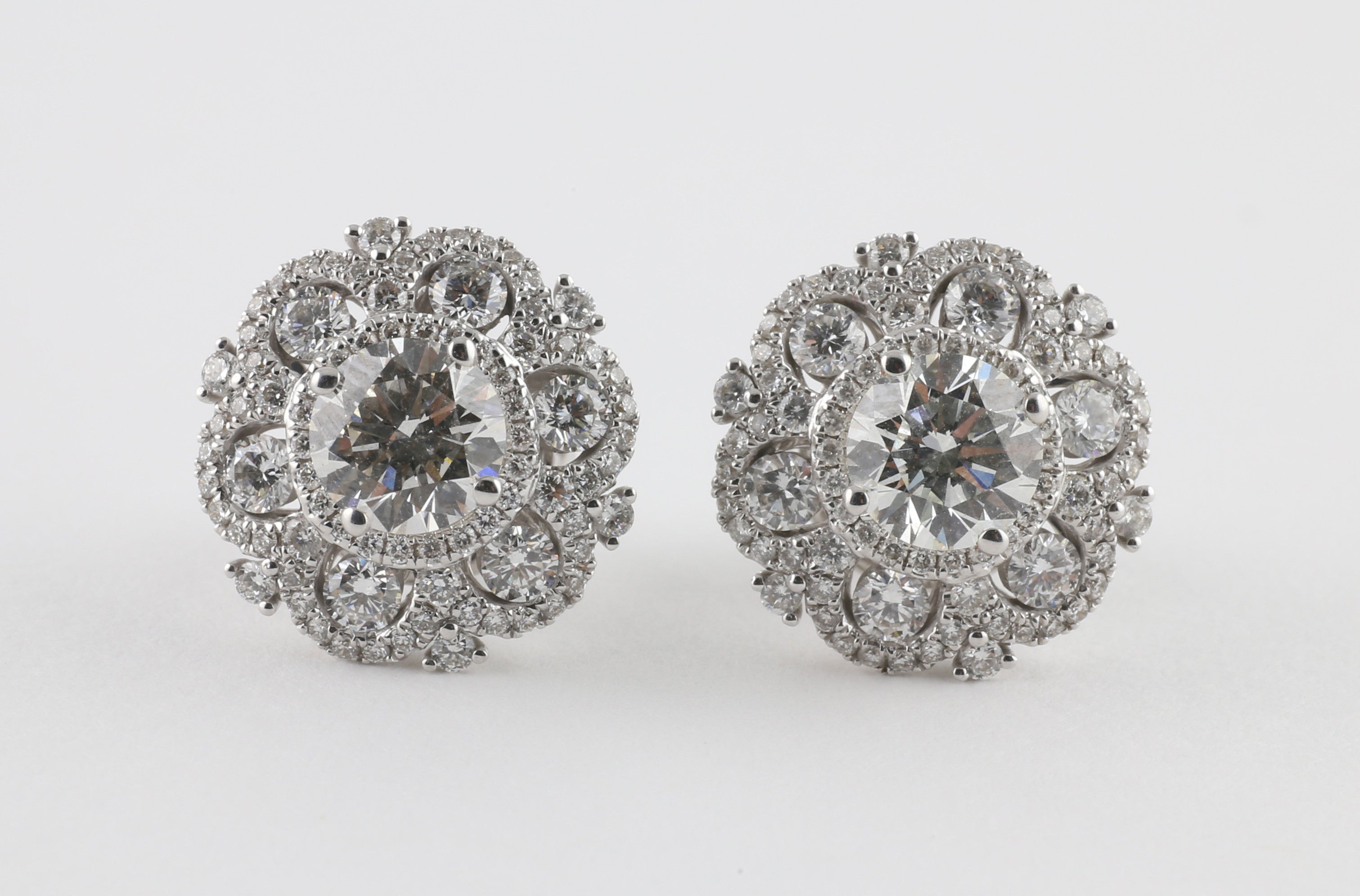 Diamond Flower Earrings