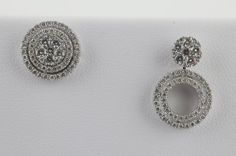 3 in 1 Interchangeable Diamond Earrings