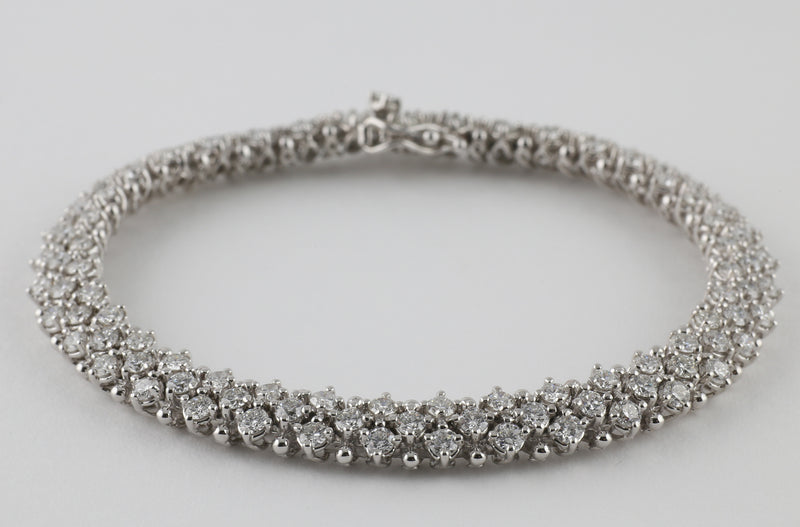 Triple Row Tennis Bracelet