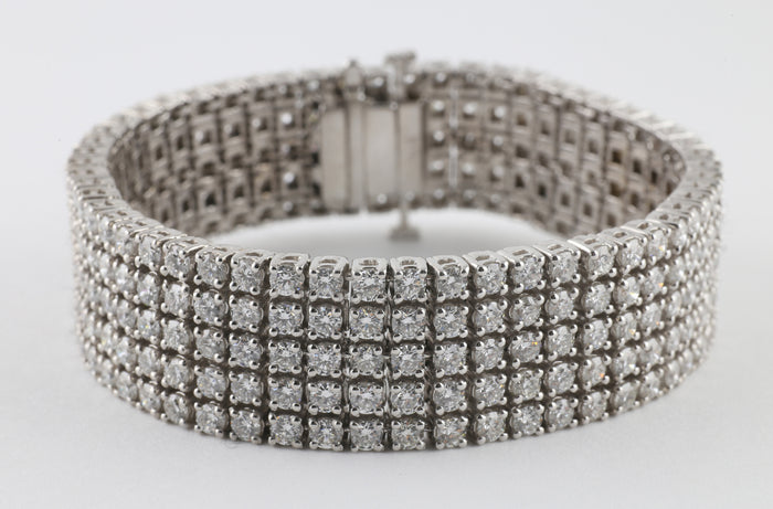 Five-Row Diamond Bracelet